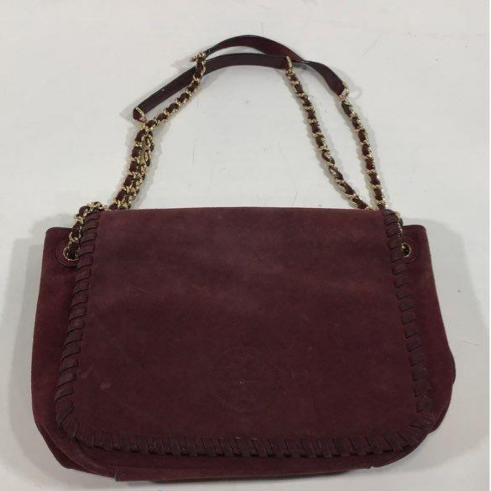 Women’s Tory Burch Elegant Burgundy Suede Shoulder Bag